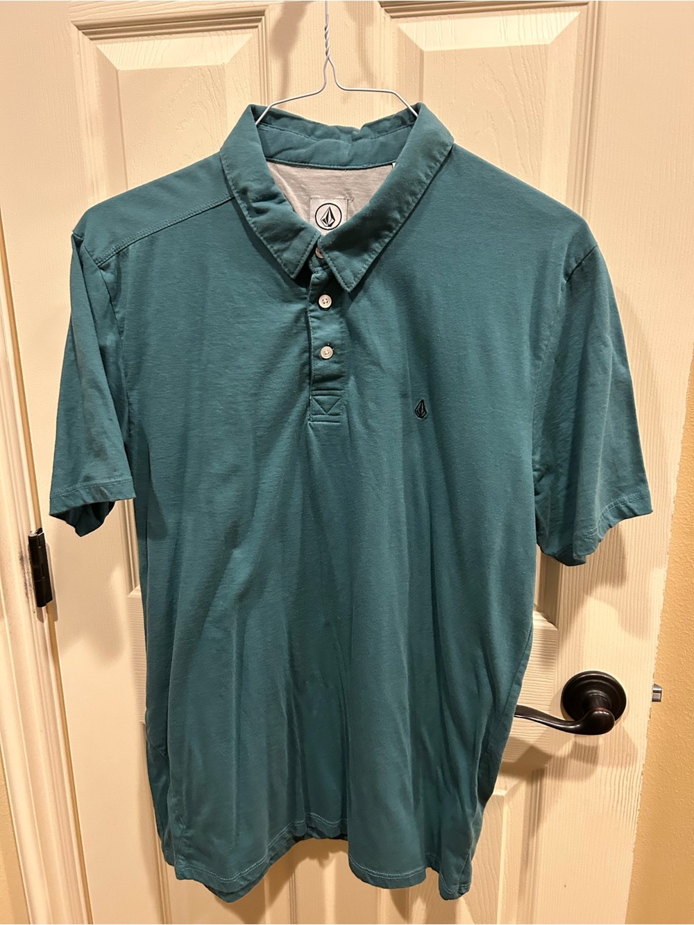 Volcom Teal Short-Sleeve Polo